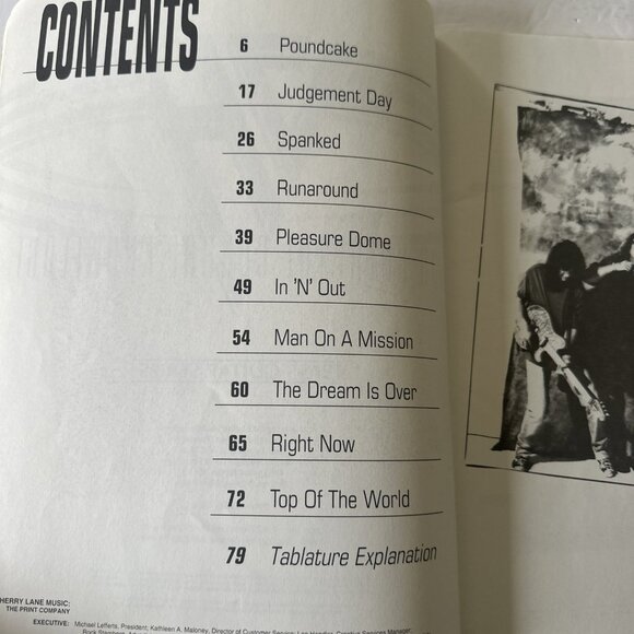 Rare VAN HALEN FOR UNLAWFUL CARNAL KNOWLEDGE Bass GUITAR TAB Tablature! - Picture 6 of 9